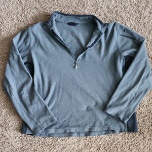 Lands' End Gray Fleece Pullover